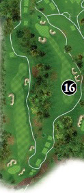 drawing of golf hole 16